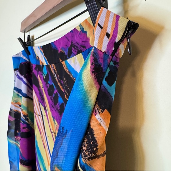 Y2K Abstract Maxi Skirt Colorful Retro - Picture 2 of 4